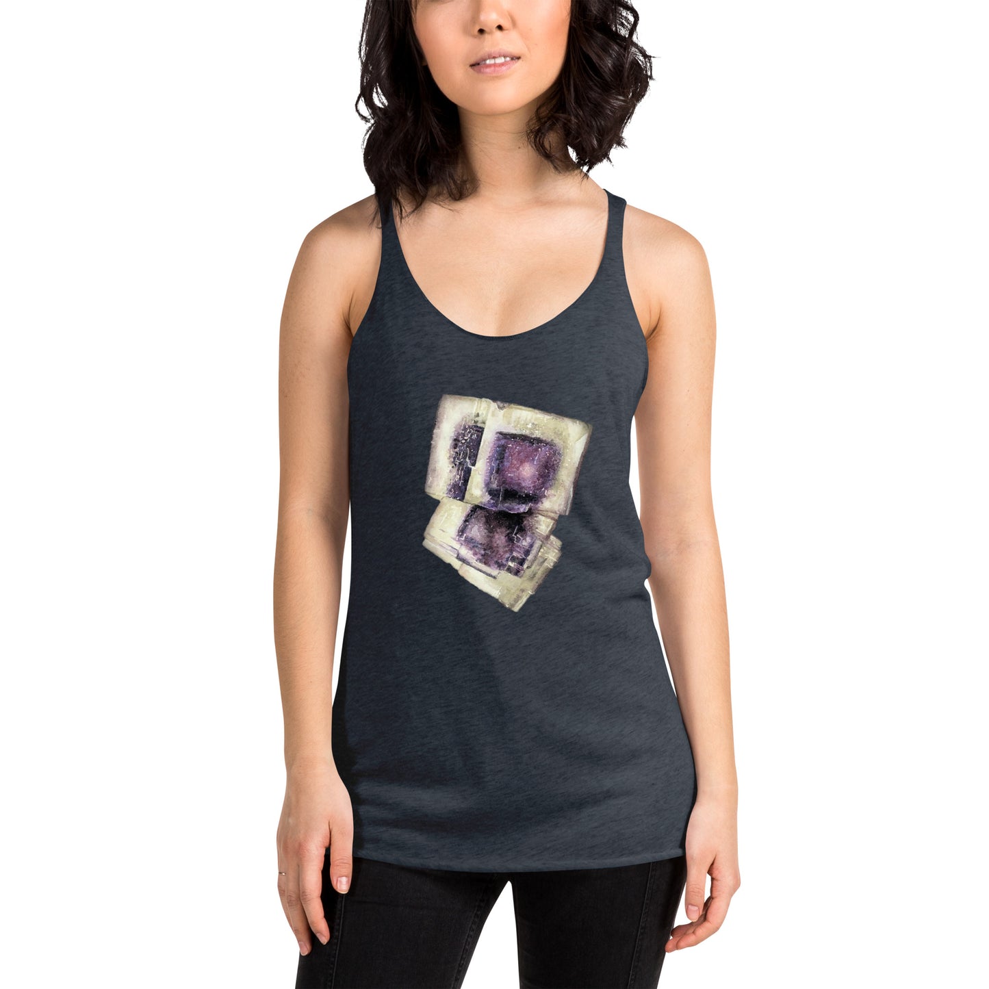 Ohio Fluorite Watercolor Women's Racerback Tank