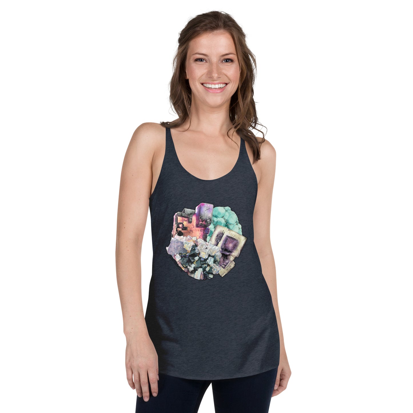 Fluorite Collage - Women's Racerback Tank