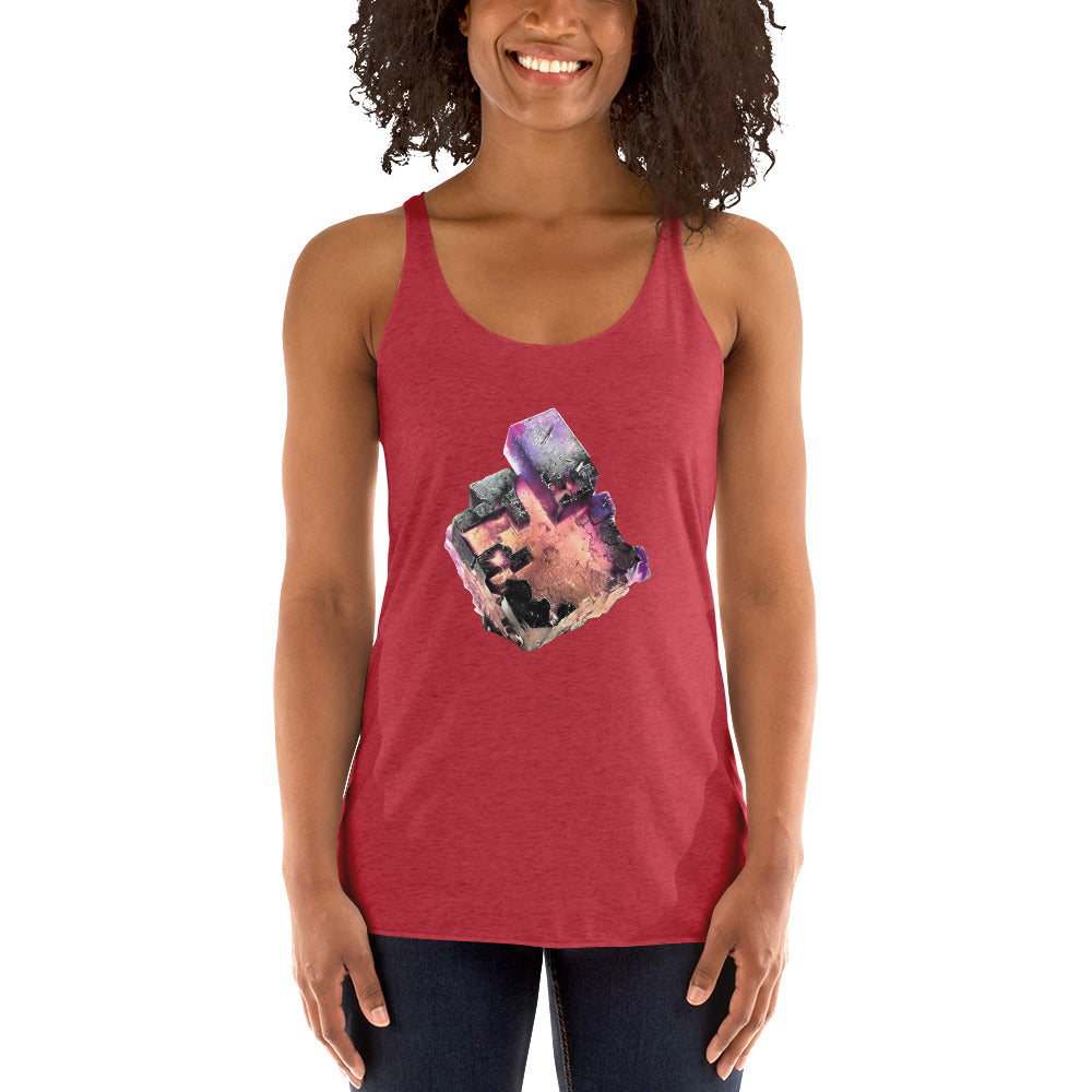 Illinois Fluorite Cube - Women's Racerback Tank