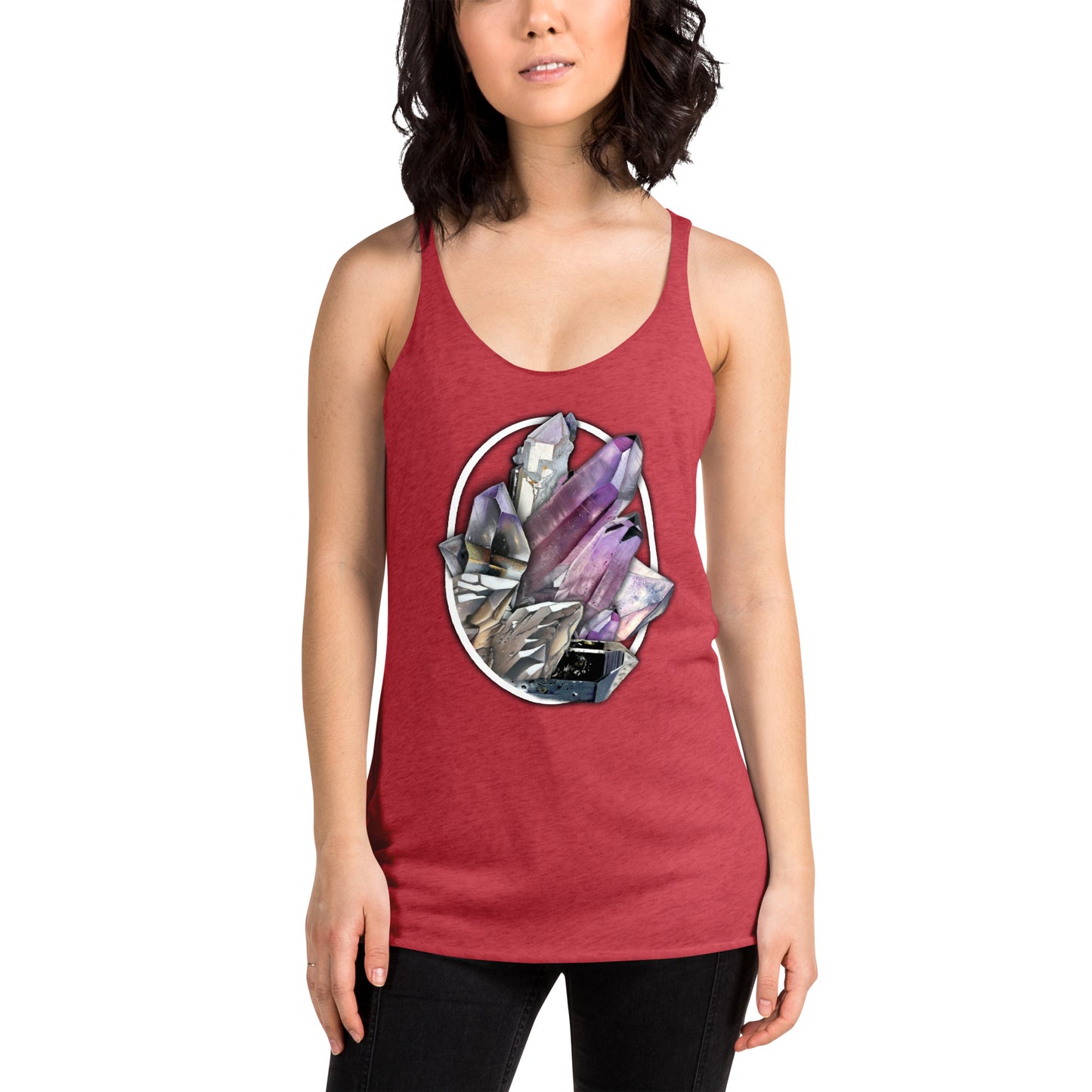 Quartz Collage Oval - Women's Racerback Tank