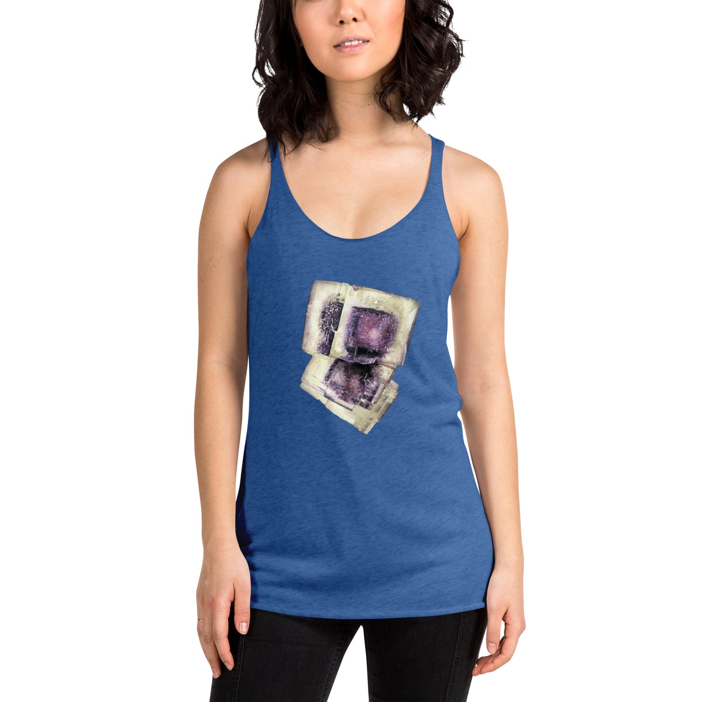 Ohio Fluorite Watercolor Women's Racerback Tank