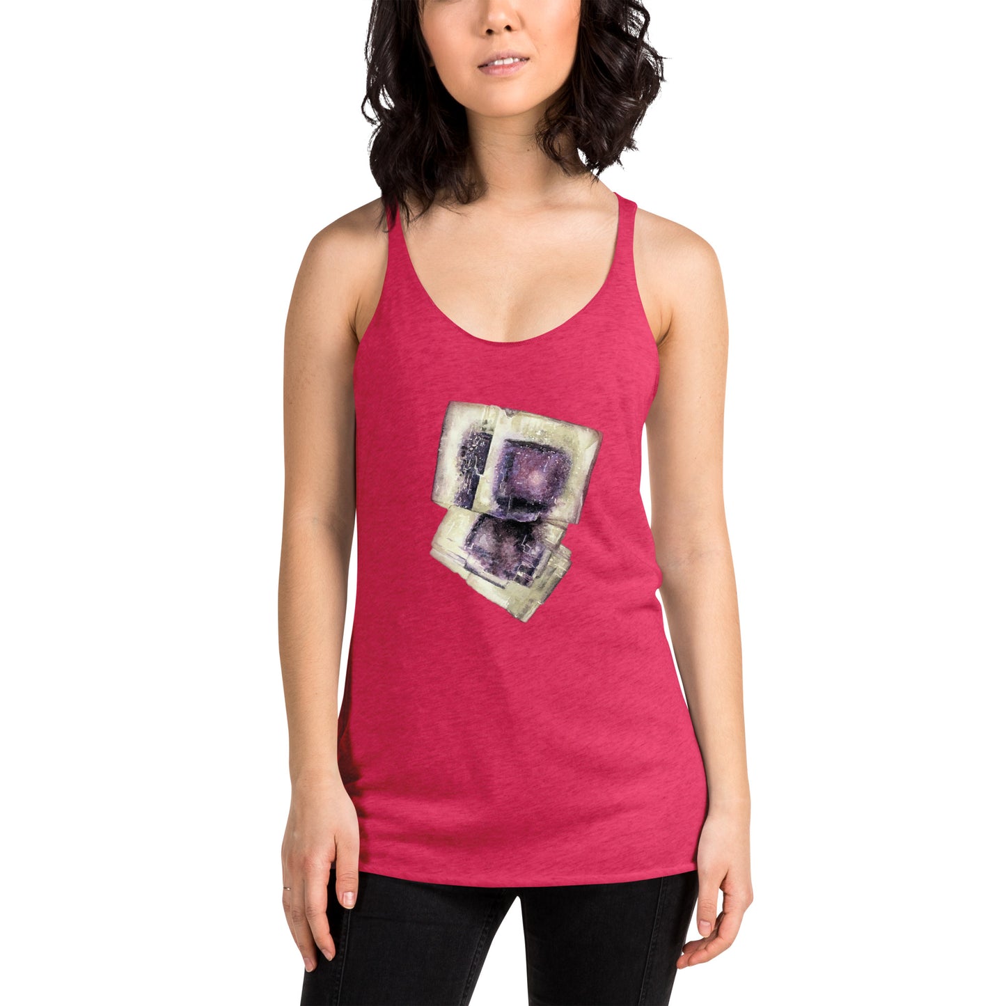 Ohio Fluorite Watercolor Women's Racerback Tank