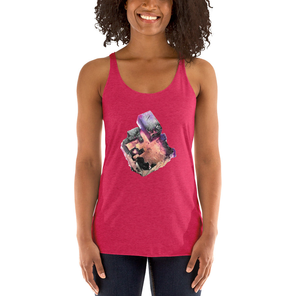 Illinois Fluorite Cube - Women's Racerback Tank