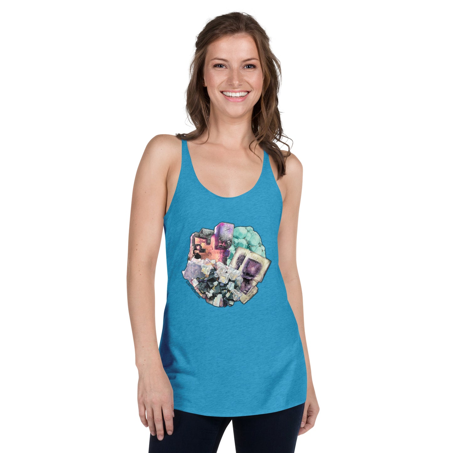 Fluorite Collage - Women's Racerback Tank