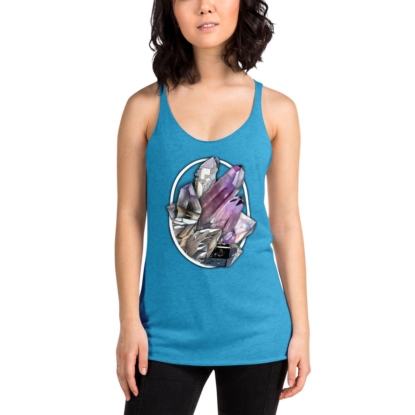 Quartz Collage Oval - Women's Racerback Tank