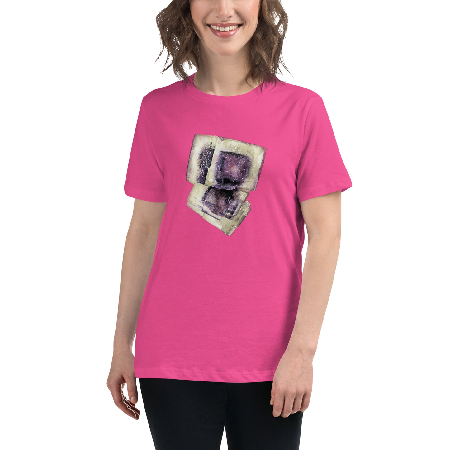 Ohio Fluorite Watercolor Women's Relaxed T-Shirt