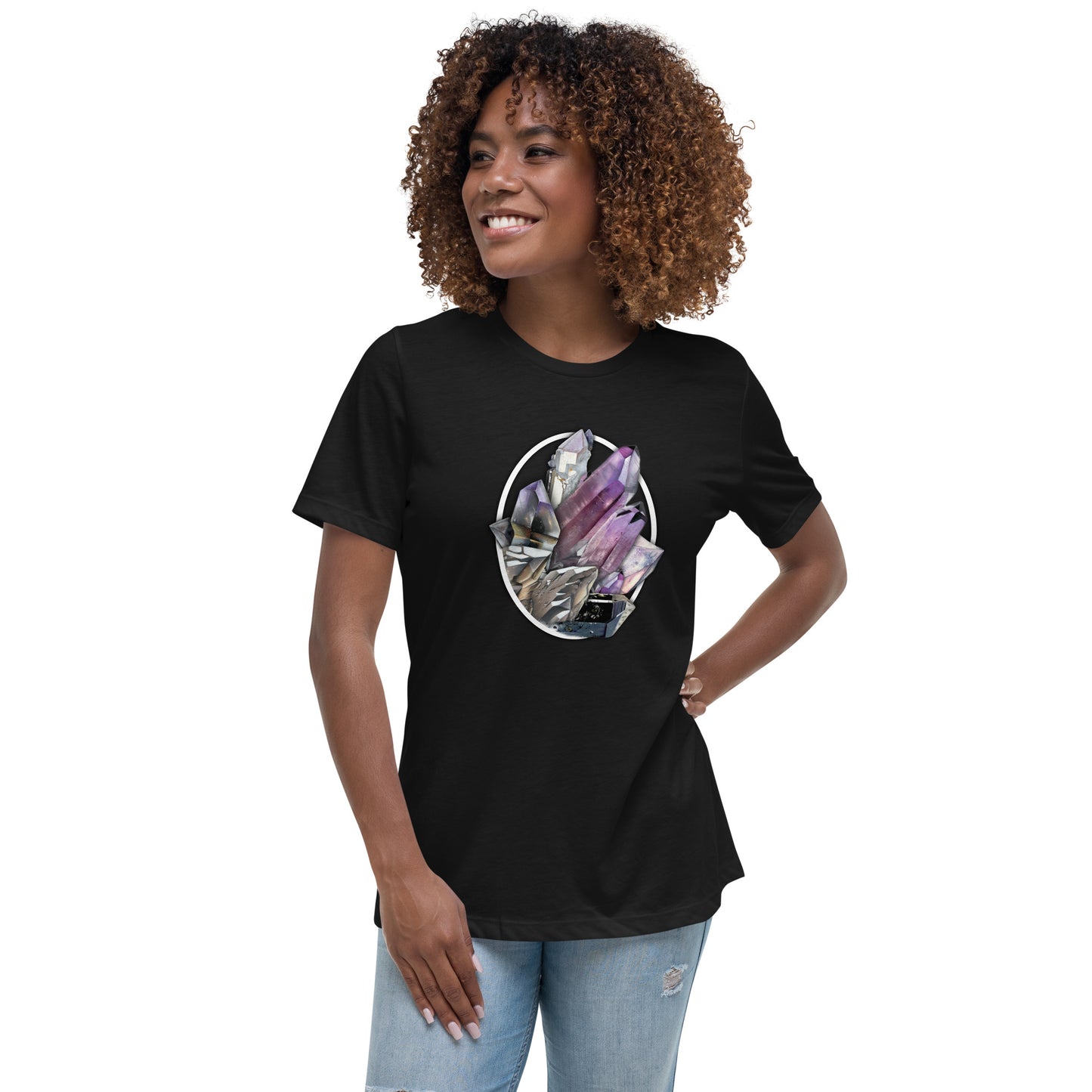 Quartz Collage Oval - Women's Relaxed T-Shirt