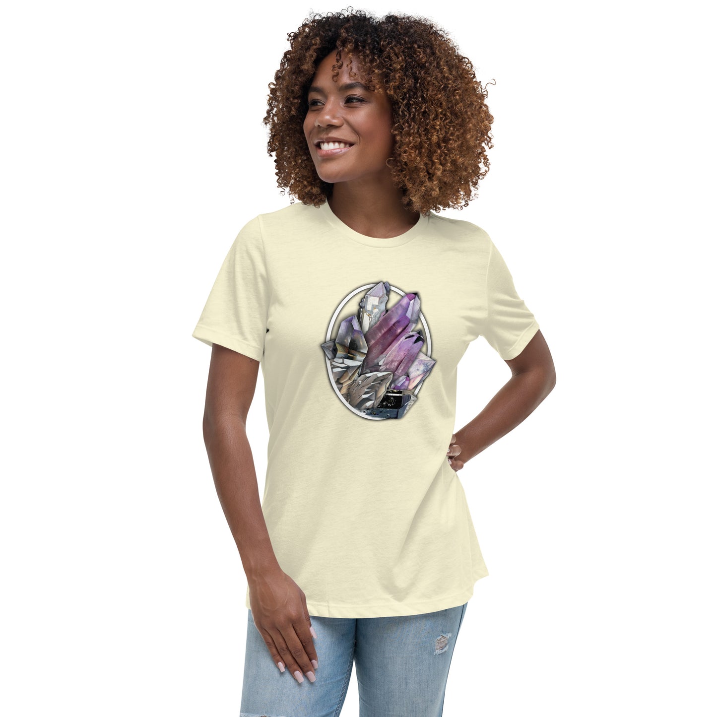 Quartz Collage Oval - Women's Relaxed T-Shirt