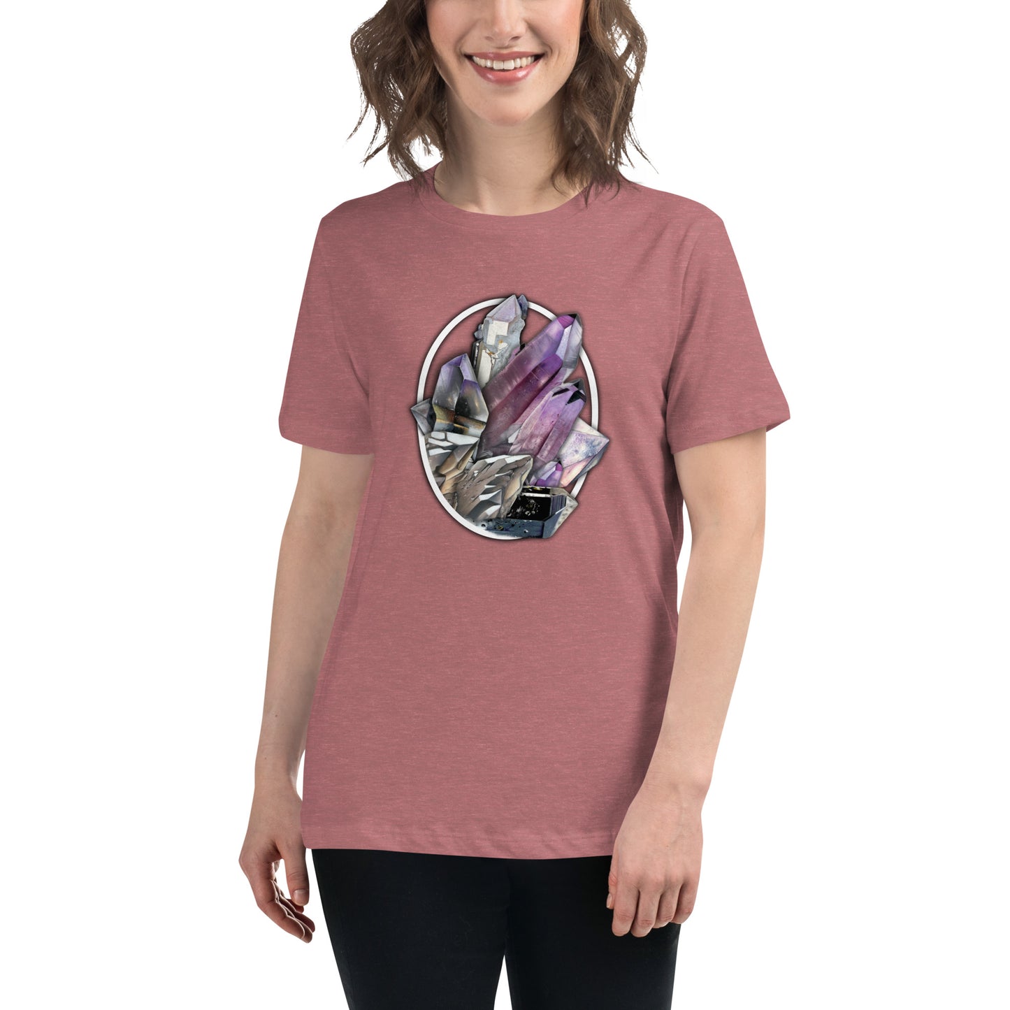 Quartz Collage Oval - Women's Relaxed T-Shirt