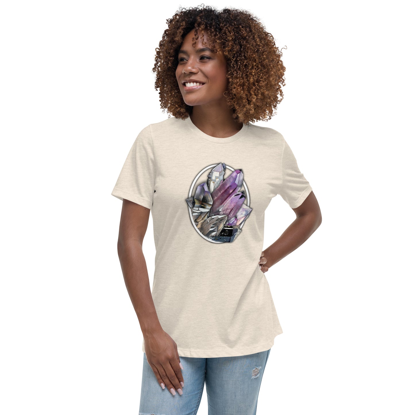 Quartz Collage Oval - Women's Relaxed T-Shirt