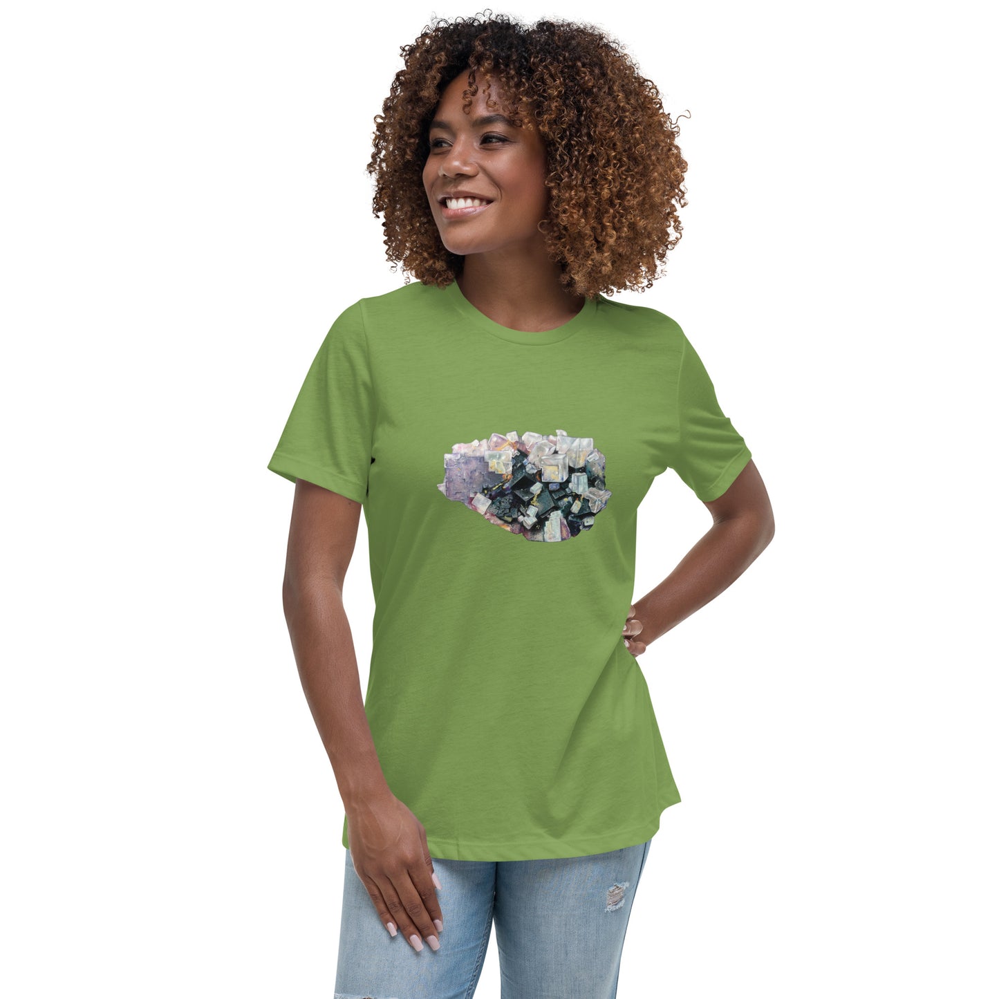 Fluorite Cluster Drawing - Women's Relaxed T-Shirt