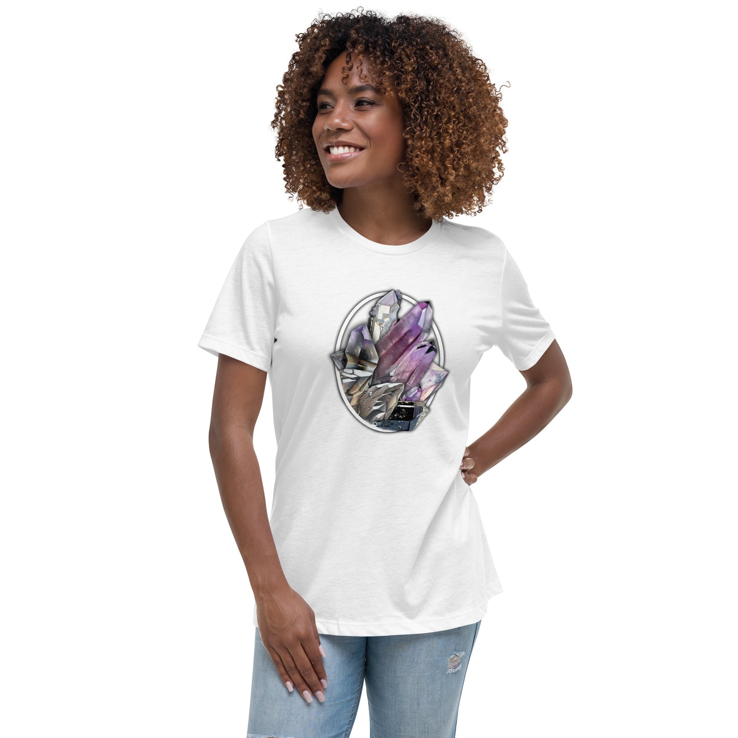 Quartz Collage Oval - Women's Relaxed T-Shirt