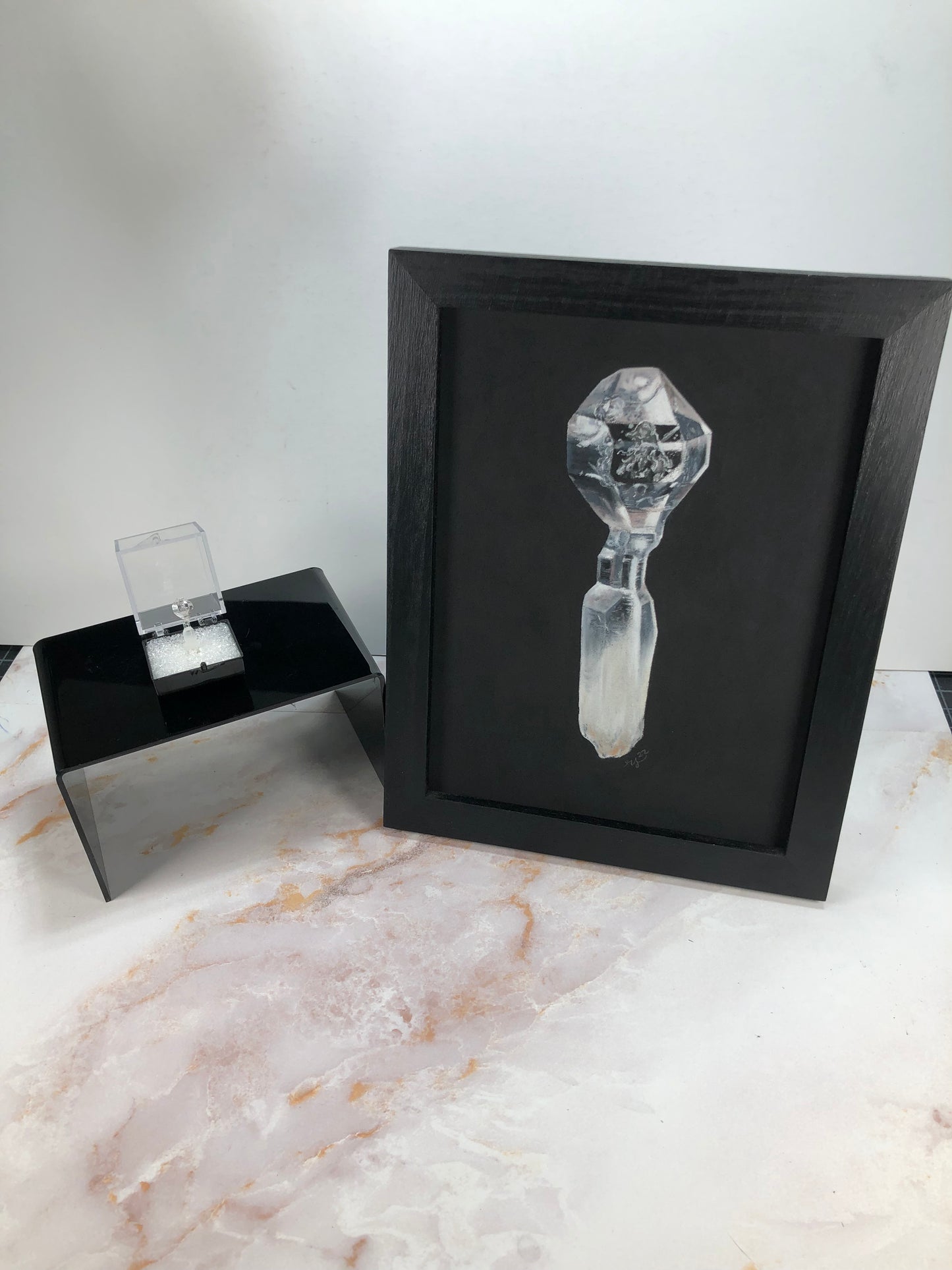 Glassy Mexican Scepter with Pastel Pencil Portrait Set!