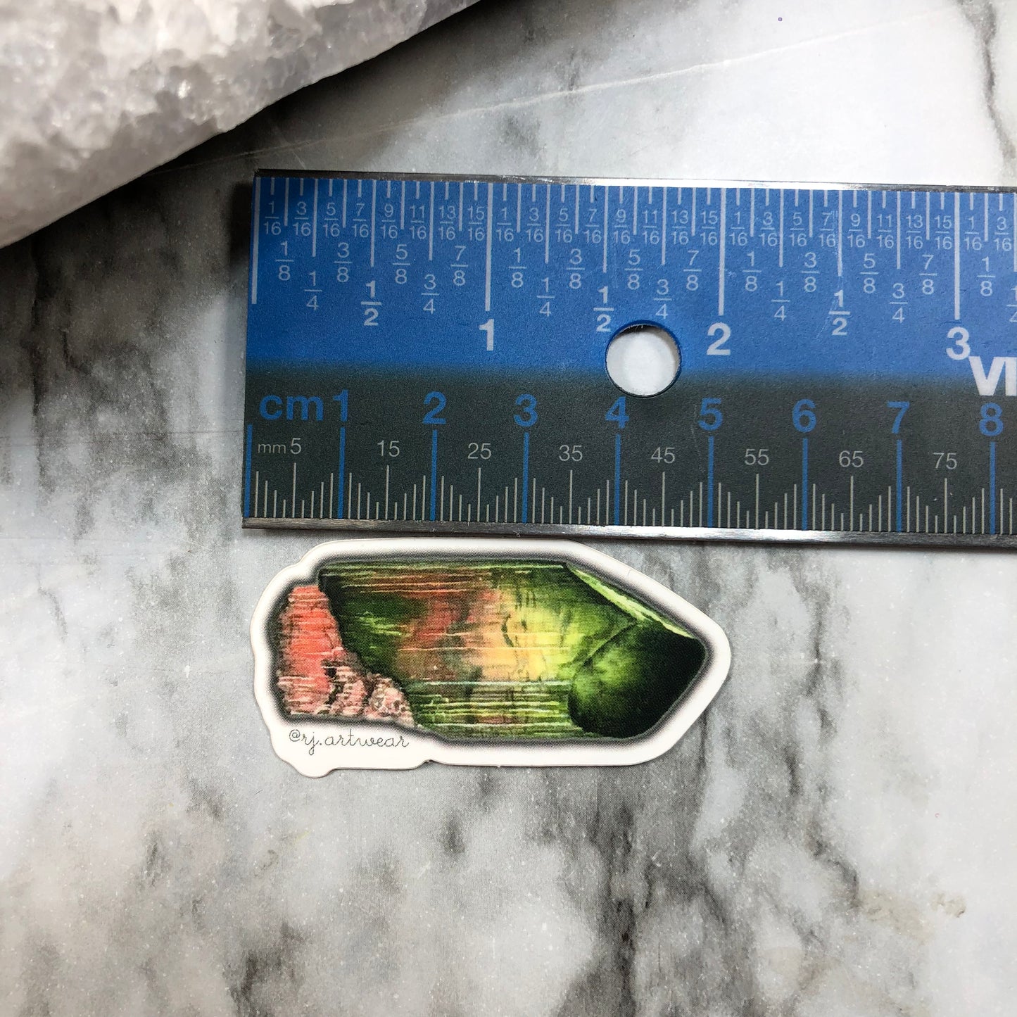 Mini Watermelon Tourmaline Sticker