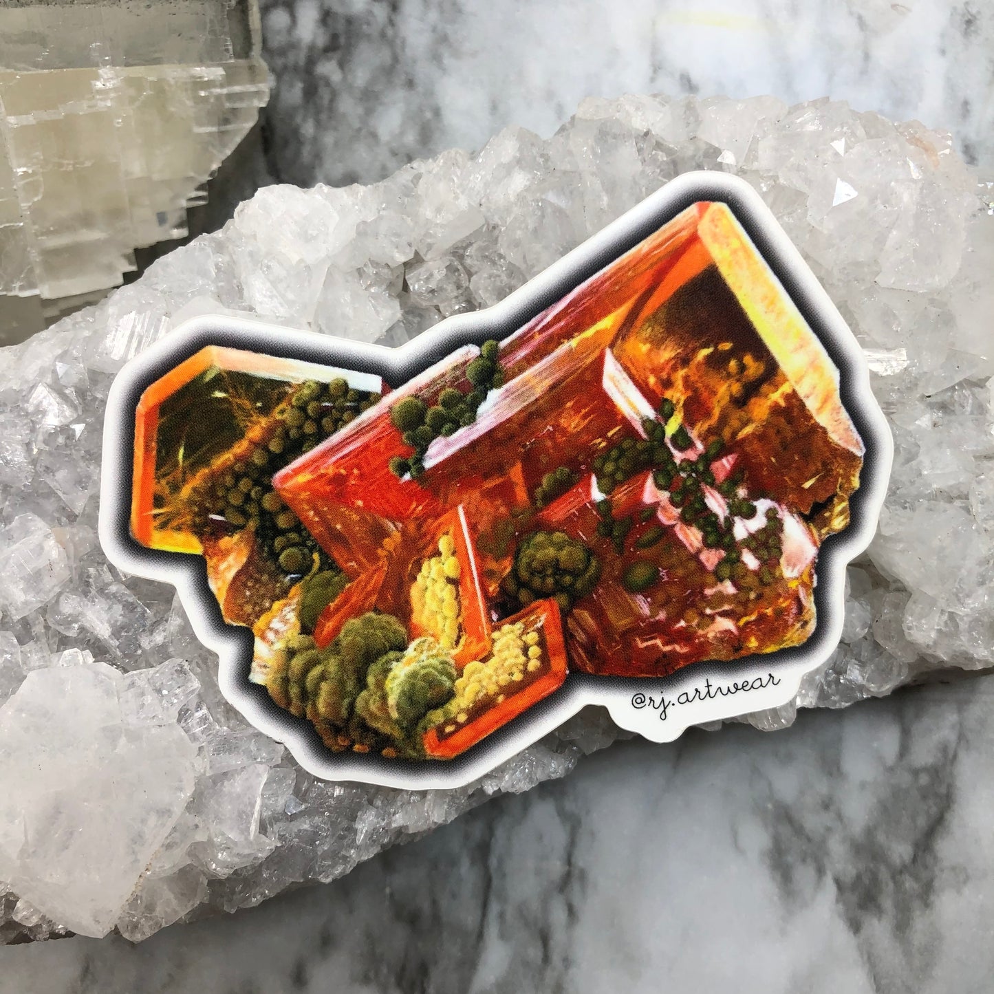 San Carlo Mine Mexico Wulfenite Sticker